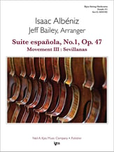 Suite espaola, No. 1 Op. 47, Mvt. III: Sevillanas Orchestra sheet music cover